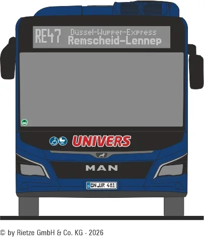 MAN Lions City 12C - Univers Reisen - RE47 Remscheid-Lennep