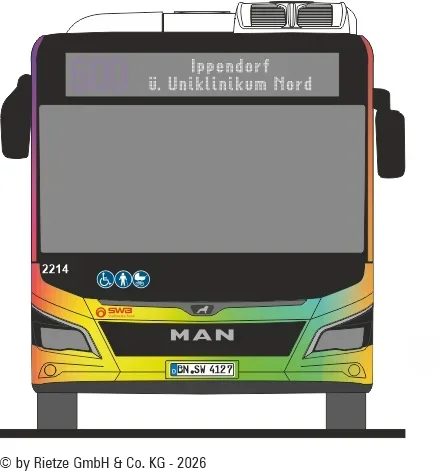 SWB MAN 12C - Bonn bleibt bunt - Linie 600 Ippendorf