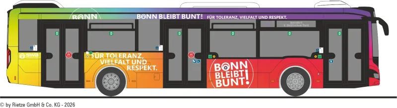 SWB MAN 12C - Bonn bleibt bunt - Linie 600 Ippendorf