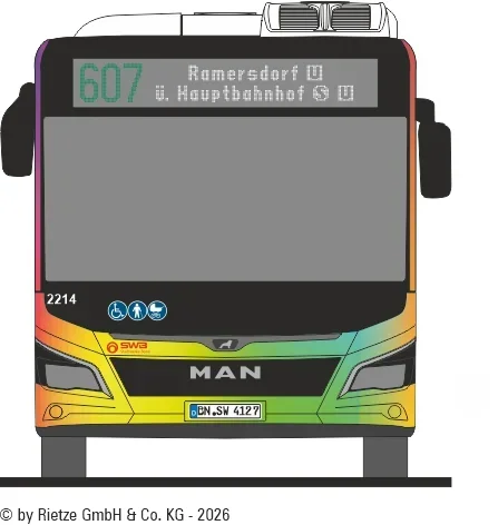 SWB MAN 12C - Bonn bleibt bunt - Linie 607 Ramersdorf