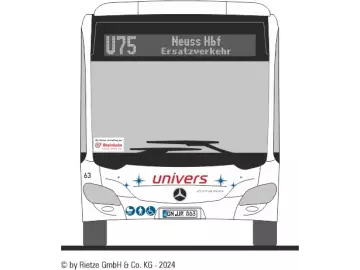 Univers Citaro G12 - Modellbus Linie U75 Neuss Hbf (im Auftrag der Rheinbahn)