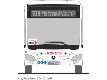 Univers Citaro G12 - Modellbus Linie 109 Sülz Hermeskeiler Platz (im Auftrag der KVB)