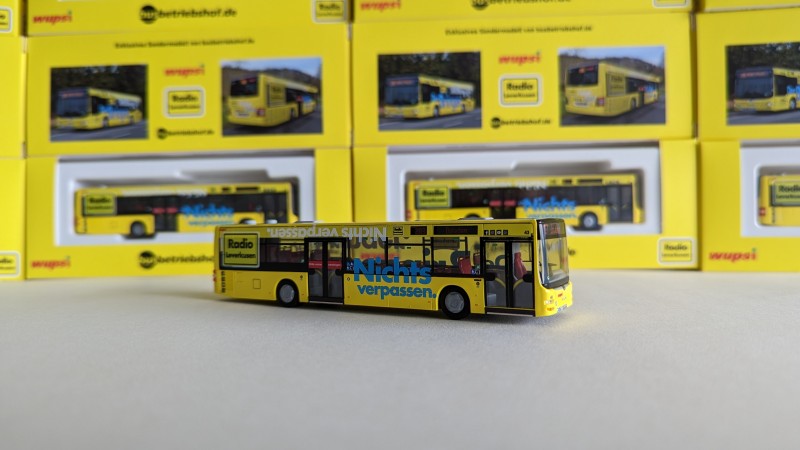 wupsi MAN Lions City - Modellbus Radio Leverkusen Linie 203 Opladen